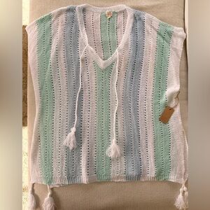 Surf Gypsy Open-Knit V-Neck Cover Up